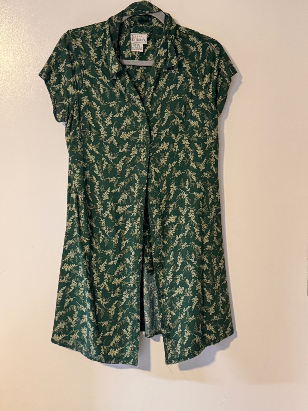Basic Editions Green Fern Dress (M)